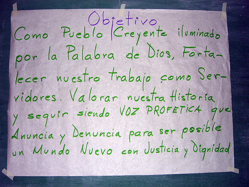 The objective of the Assembly of the Community of Faith © SIPAZ