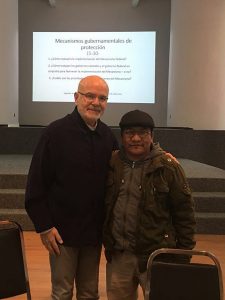 UN Special Rapporteur on Human Rights Defenders with the priest Marcelo Perez, a threatened defender in Chiapas, January 2017 © SIPAZ 