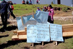 “Viva la Madre Tierra”, Movilización de MODEVITE, comunidad de Candelaria, noviembre de 2017 © SIPAZ