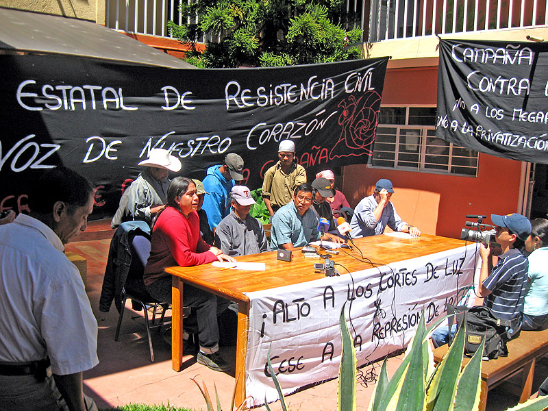 Conférence de presse du Réseau de Résistance Civile du Chiapas “La Voix de Notre Coeur” © SIPAZ