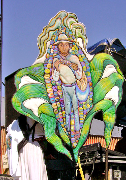 Homme de maïs, Forum Social Mondial au Mexique, Janvier 2008 © SIPAZ