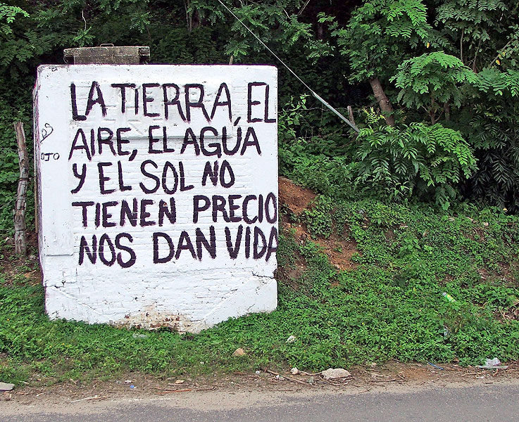 Earth, Air, Water and Sun are priceless, they give us life,”, The Parota, Guerrero © SIPAZ