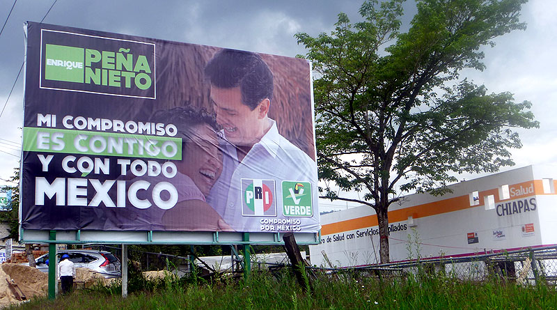 Propaganda a favor de Enrique Peña Nieto © SIPAZ