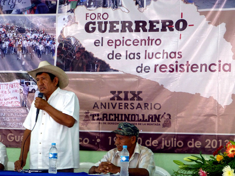 XIX Aniversario del Centro de Derechos Humanos de la Montaña Tlachinollan, 19 y 20 de julio 2013 Foro “Guerrero: el epicentro de las luchas de resistencia” © SIPAZ