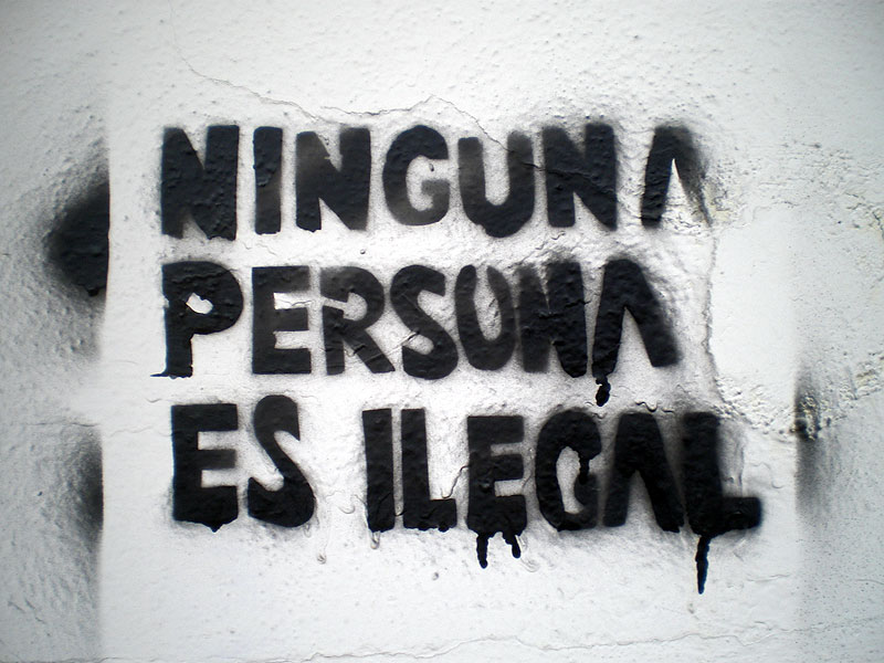 “Aucune personne n’est illégale”, graffiti à San Cristóbal de Las Casas © SIPAZ