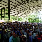 Asamblea en el ejido San Jerónimo Bachajón, en contra de la construcción de la carretera. Municipio de Chilón, agosto de 2014 © SIPAZ