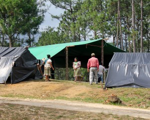 Campamento de las familias desplazadas de Primero de Agosto © SIPAZ