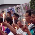 Cierre de la primera jornada de búsqueda de los 43 normalistas desaparecidos. Iguala, Guerrero. Marzo de 2016. © SIPAZ