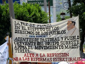 Pèlerinage du Peuple Croyant en soutien aux mouvement des enseignant(e)s à Tuxla Gutiérrez © SIPAZ