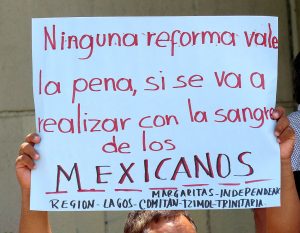 Peregrinación del Pueblo Creyente en solidaridad al magisterio en Tuxtla Gutiérrez © SIPAZ