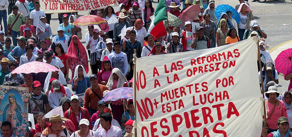 Pèlerinage du Peuple Croyant du diocèse de San Cristóbal de Las Casas, à Tuxtla Gutiérrez, Chiapas, juillet 2016 © SIPAZ