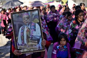 Peregrinación del Pueblo Creyente en San Cristóbal de Las Casas en el 5to aniversario luctuoso del obispo Samuel Ruiz García, enero de 2017 © Frayba