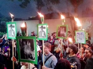 Protesta frente a gobernación a un día del asesinato de Javier Váldez © Noé Pineda Arredondo