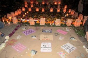 Altar im Rahmen einer Aktion gegen Feminicidios, Chiapas © SIPAZ Archiv, 2016