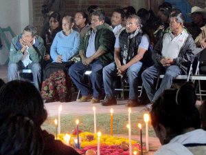 Vidulfo Rosales Sierra en el evento organizado para la entrega del Reconocimiento jTatic Samuel Jcanan Lum, Chiapas, enero de 2018 © SIPAZ