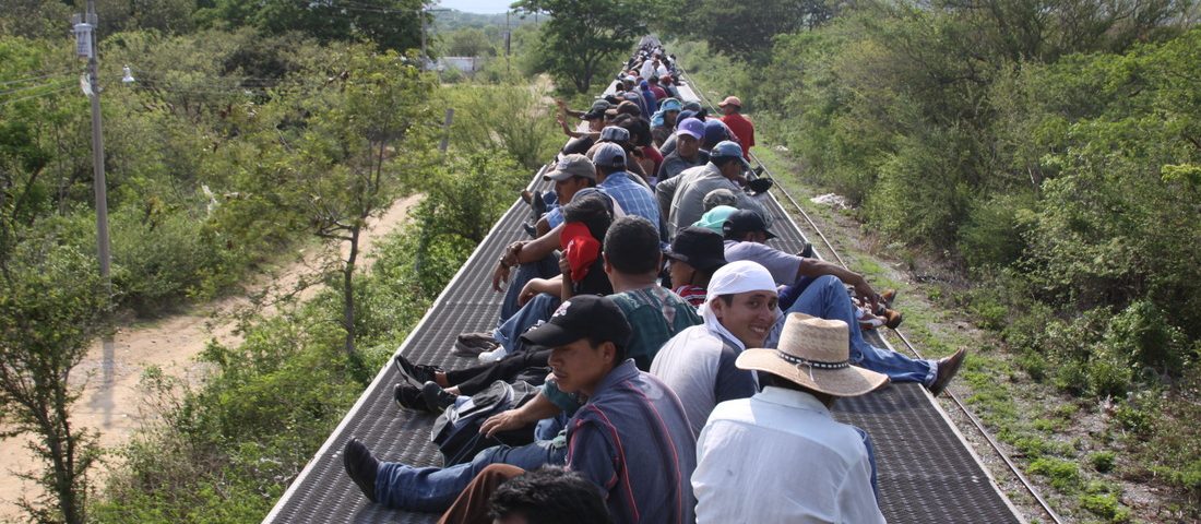 Tren en el que viajan migrantes, Ixtepec, Oaxaca © Albergue de Migrantes de Ixtepec