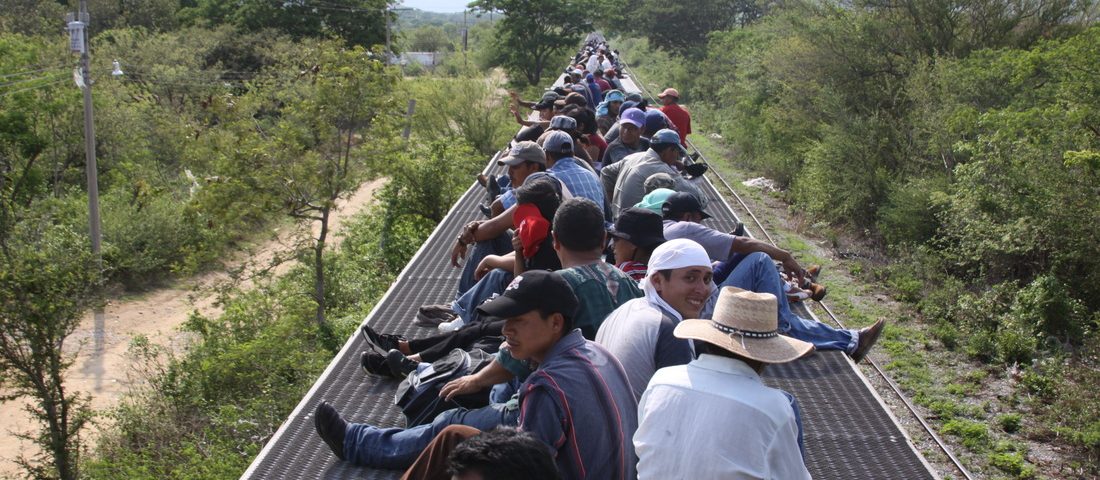 Train dans lequel voyagent les migrants, Ixtepec, Oaxaca © Albergue de Migrantes de Ixtepec