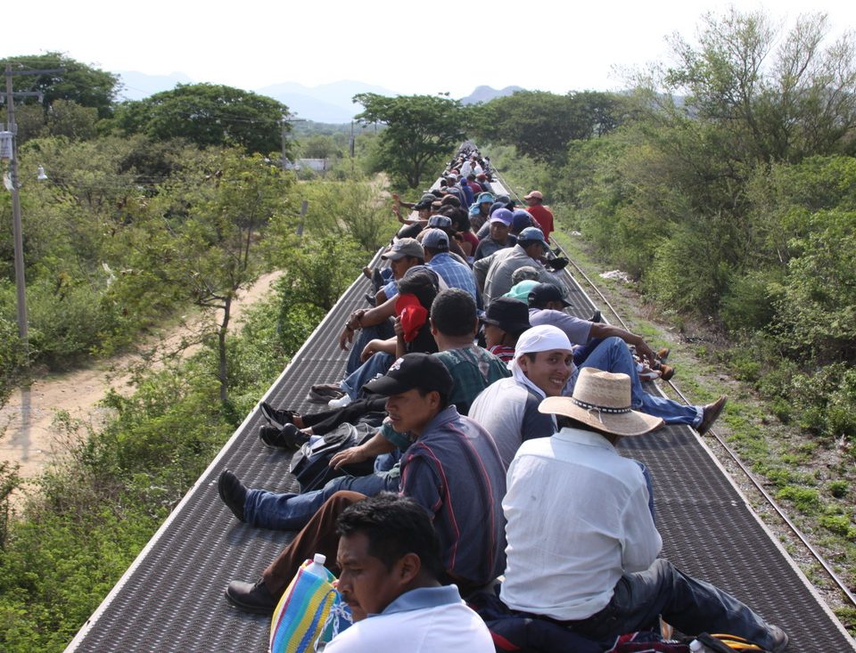 Train dans lequel voyagent les migrants, Ixtepec, Oaxaca © Albergue de Migrantes de Ixtepec