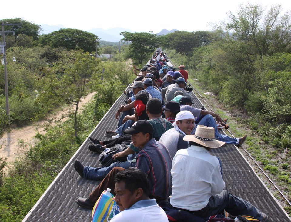 Tren en el que viajan migrantes, Ixtepec, Oaxaca © Albergue de Migrantes de Ixtepec