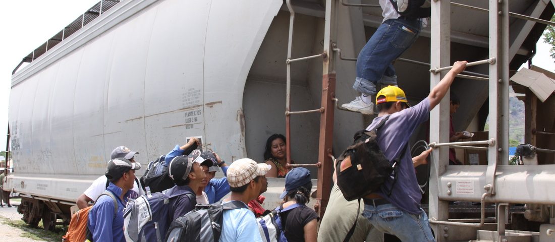 Train dans lequel voyagent les migrants, Ixtepec, Oaxaca © Albergue de Migrantes de Ixtepec