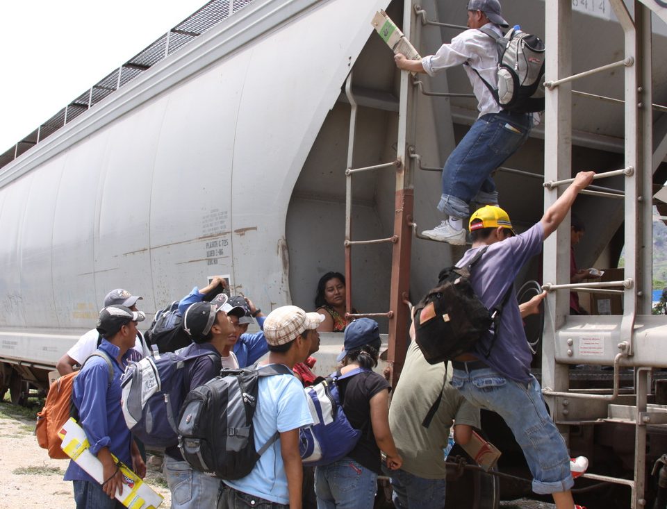 Train dans lequel voyagent les migrants, Ixtepec, Oaxaca © Albergue de Migrantes de Ixtepec