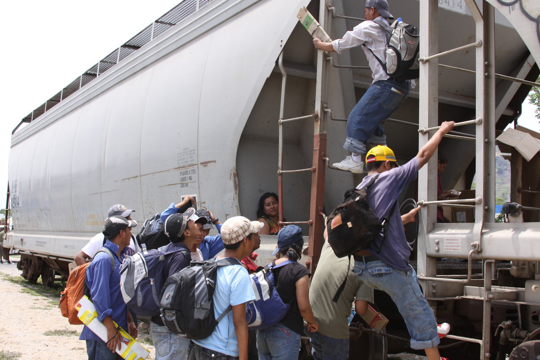 Zug, in dem Migranten reisen, Ixtepec, Oaxaca © Albergue de Migrantes de Ixtepec