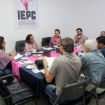 Reunión de SIPAZ con integrantes del Instituto Electoral y de Participación Ciudadana (IEPC), Tuxtla Gutiérrez, mayo de 2018 © SIPAZ