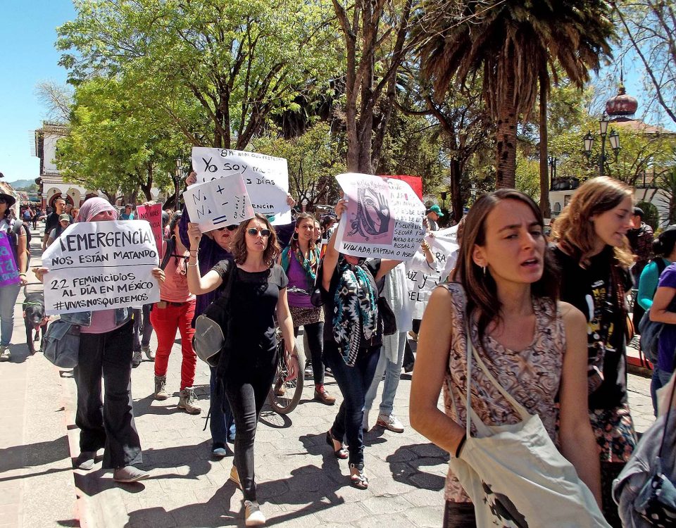 Marsch im Rahmen des Internationalen Frauentages, San Cristóbal de Las Casas, Chiapas © SIPAZ