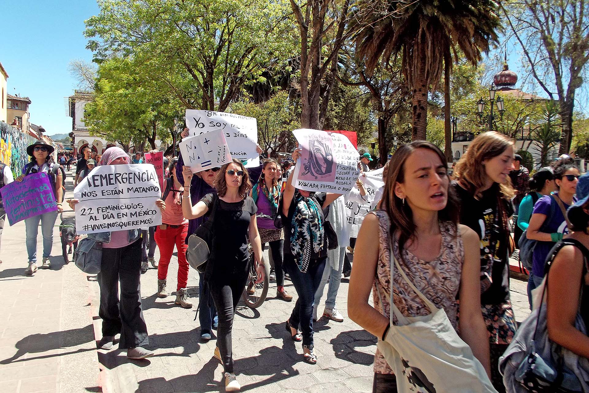Marsch im Rahmen des Internationalen Frauentages, San Cristóbal de Las Casas, Chiapas © SIPAZ
