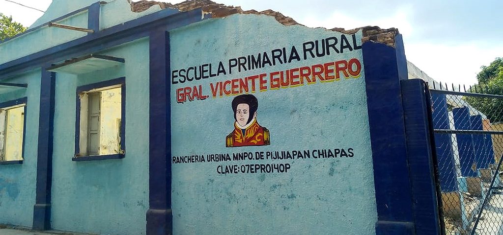 Nicht reparierte Schule in Pijijiapán © Menschenrechtszentrum Digna Ochoa