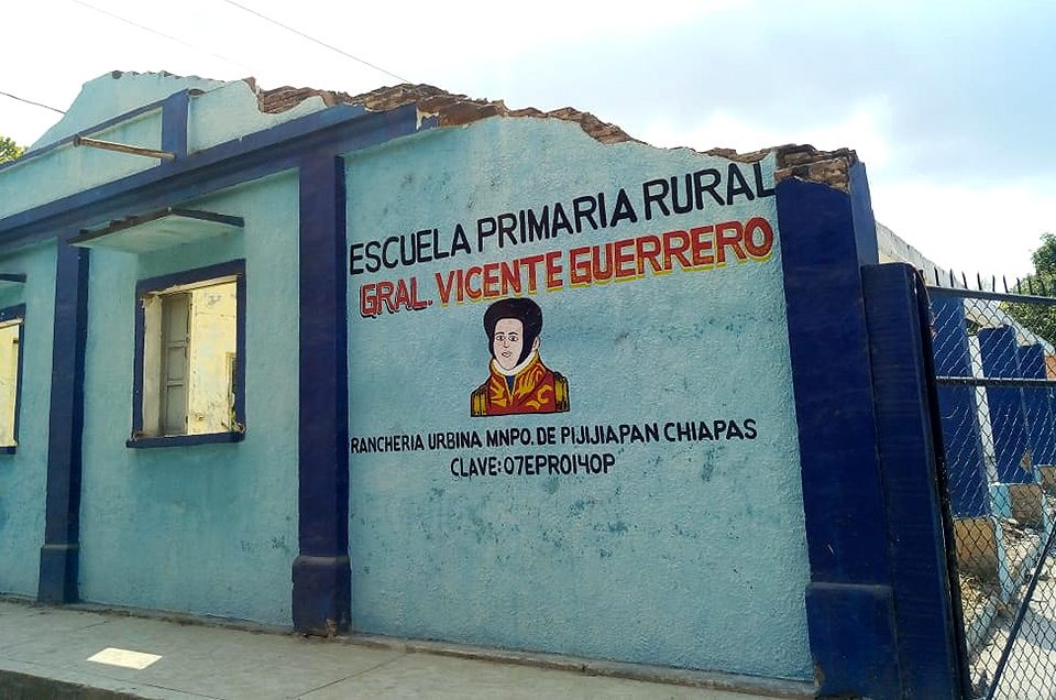 Nicht reparierte Schule in Pijijiapán © Menschenrechtszentrum Digna Ochoa