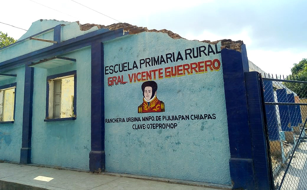 École encore non réparée à Pijijiapán © Centre des droits de l’homme Digna Ochoa