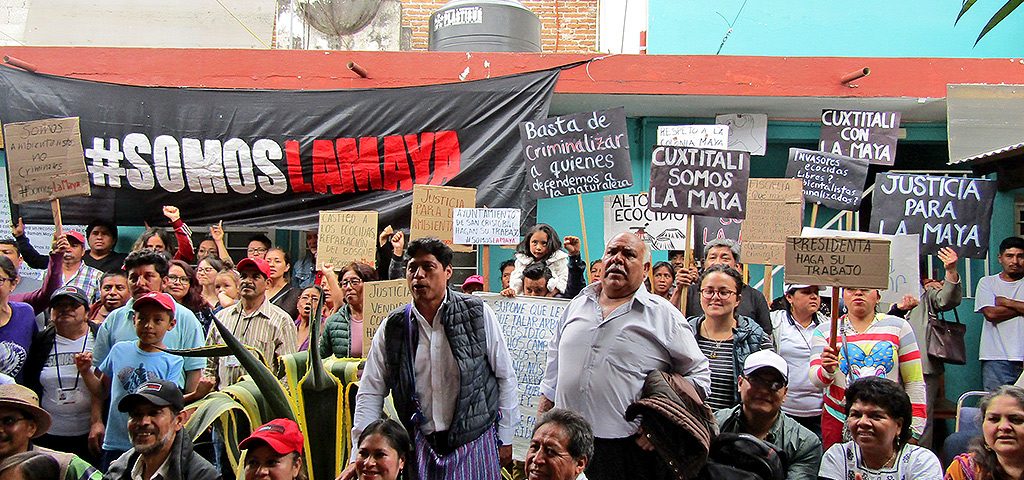 Conférence de presse d’environnementalistes face à la criminalisation dont ils font l’objet, San Cristóbal de Las Casas, juillet 2019 © SIPAZ