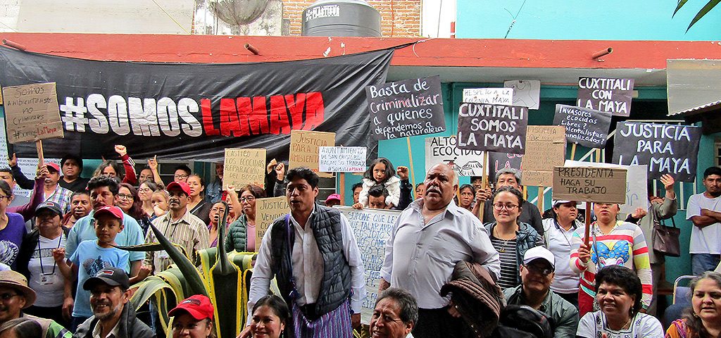 Conferencia de prensa de ambientalistas ante la criminalización de su proceso, San Cristóbal de Las Casas, julio de 2019 © SIPAZ