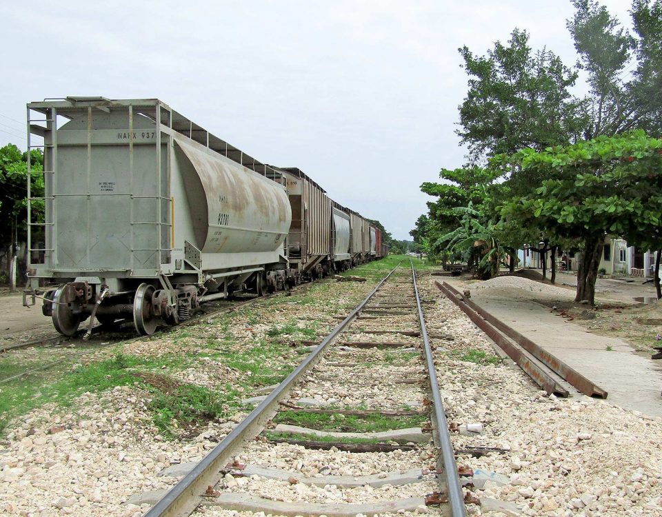 L'état des lignes ferroviaires de Palenque (Chiapas) actuellement © SIPAZ