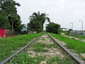 L'état des lignes ferroviaires de Palenque (Chiapas) actuellement © SIPAZ