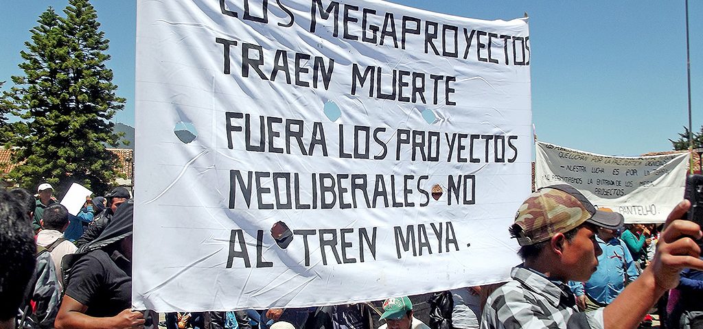 “No al Tren Maya”, marcha del Congreso Nacional Indígena (CNI) en Chiapas © SIPAZ
