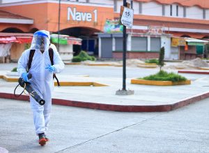 Desinfizierungsarbeiten in San Cristobal de Las Casas © Noé Pineda Arredondo