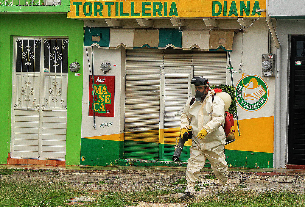 Desinfizierungsarbeiten in San Cristobal de Las Casas © Noé Pineda Arredondo