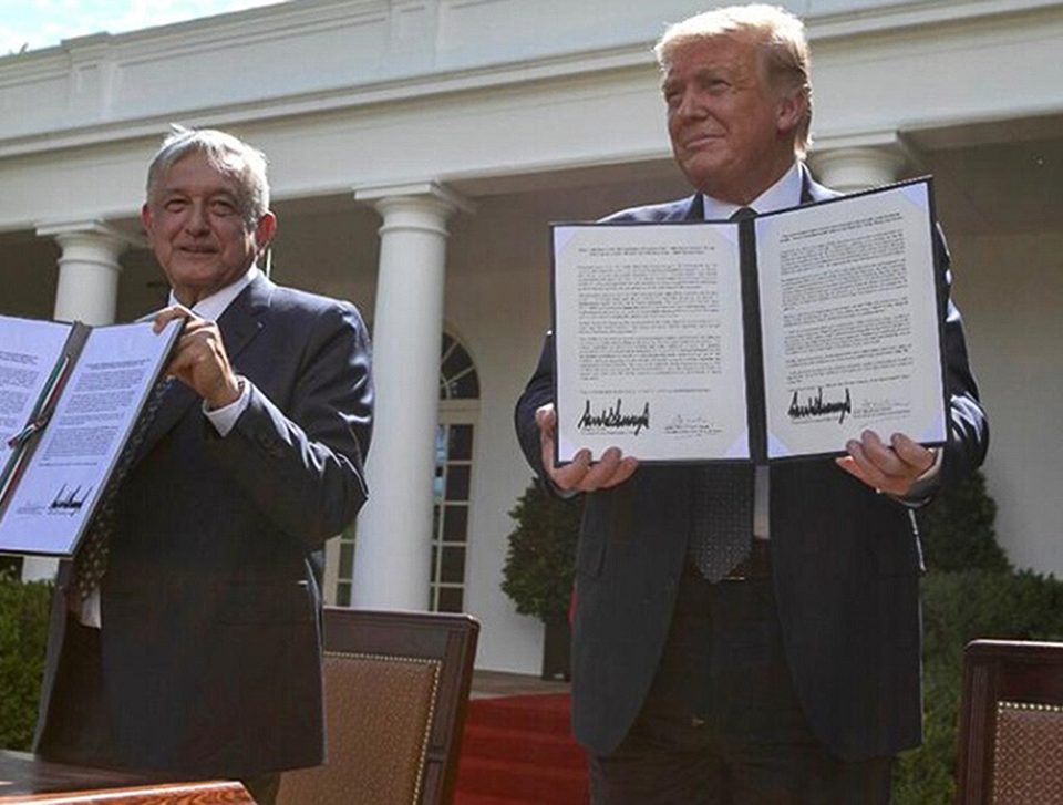 Reunión de AMLO con Donald Trump, en la Casa Blanca, 7 de julio de 2020 © Gobierno de México