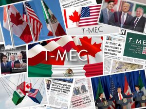 Der neue Freihandelsvertrag zwischen Mexiko, den USA und Kanada - T-MEC - trat am 1. Juli 2020 in Kraft © SIPAZ - Collage