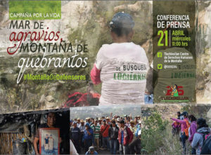 Lancement de la « Campagne pour la vie : Mer d’injustices, Montagne de détresses » © Tlachinollan