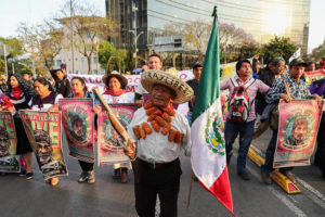 Protesta contra los proyectos de infraestructura que plantea el gobierno de AMLO © AP Foto/Eduardo Verdugo