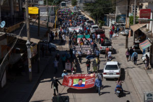 March to demand justice for the murder of defender Arnulfo Cerón Soriano © Tlachinollan