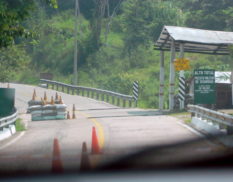 Military checkpoints in the Pacific, jungle and central migration corridors © Voces Mesoamericanas