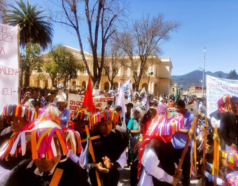 Prozession des Pueblo Creyentes, San Cristóbal de Las Casas, Januar 2023 © SIPAZ