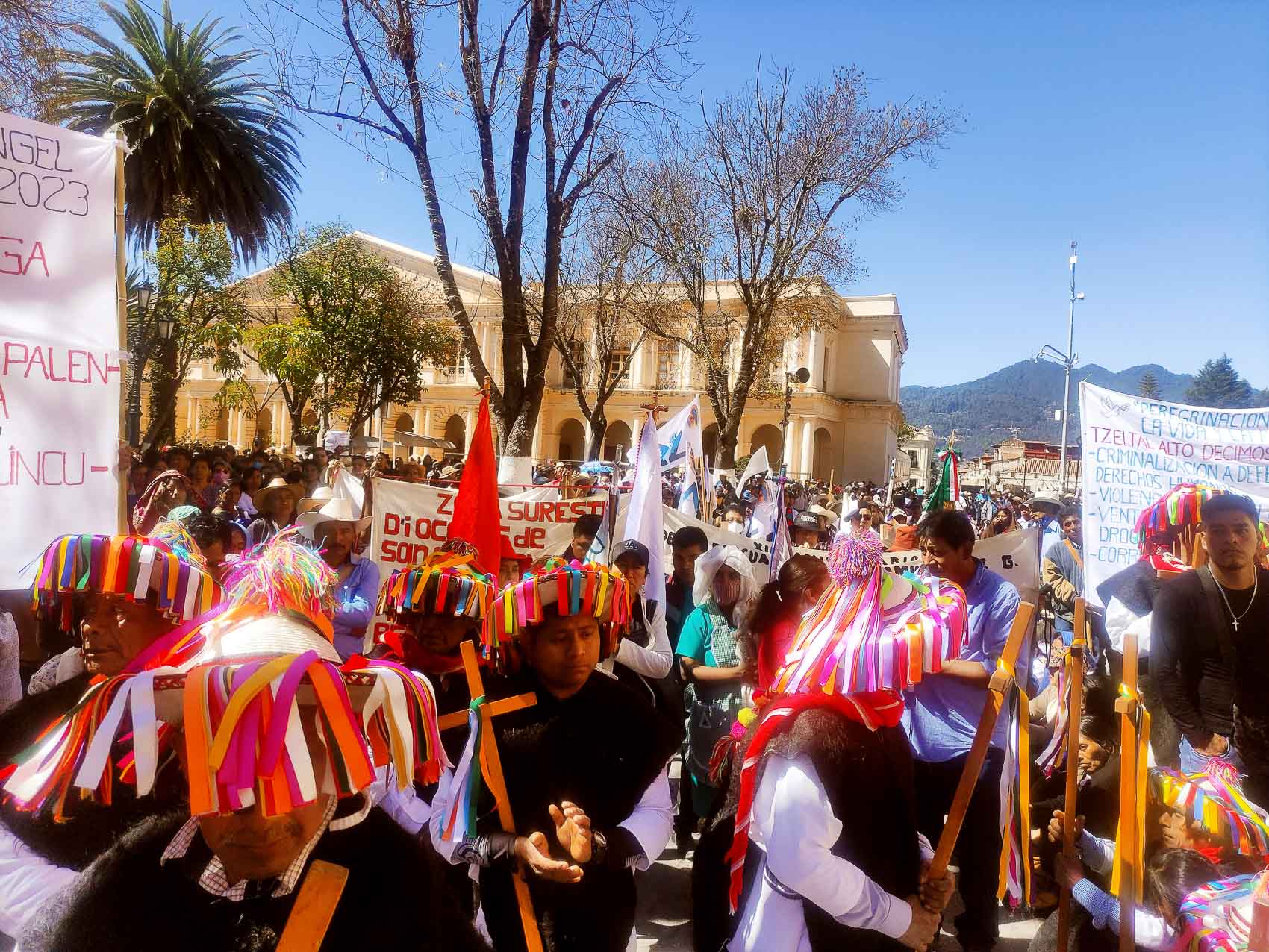 Prozession des Pueblo Creyentes, San Cristóbal de Las Casas, Januar 2023 © SIPAZ