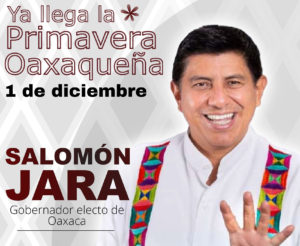 El 1º de diciembre, tomó posesión como gobernador de Oaxaca, Salomón Jara Cruz © Internet