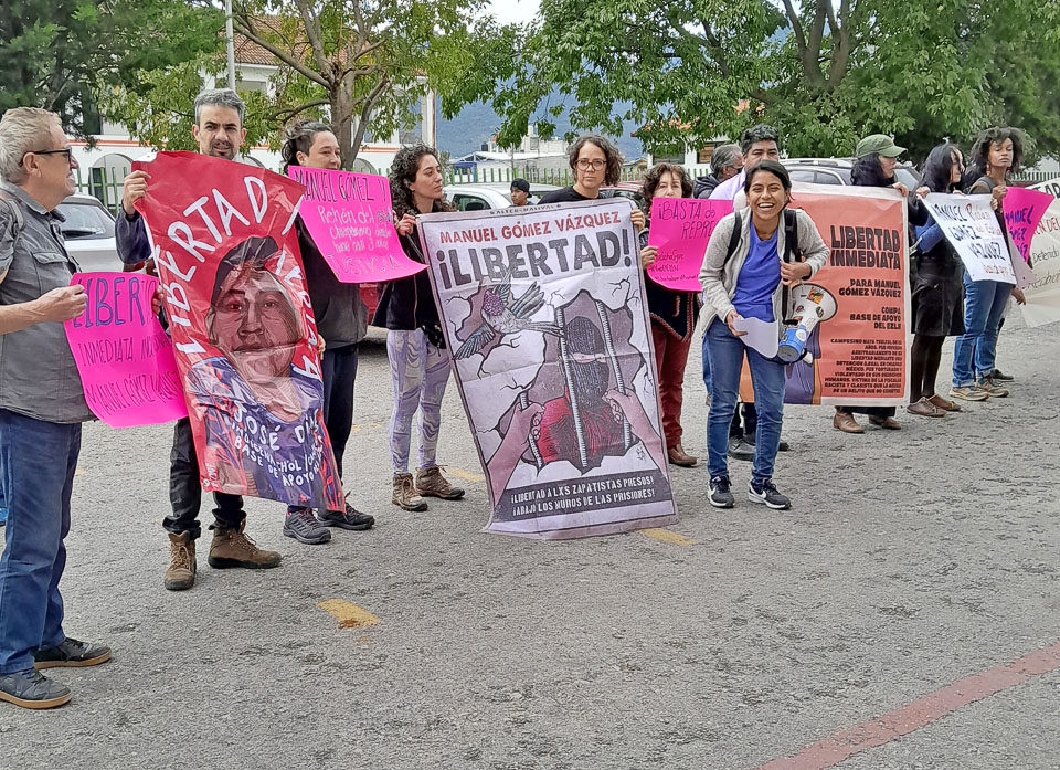 Mobilisations en faveur de la libération des prisonniers politiques ou indûment emprisonnés, San Cristóbal de Las Casas, novembre 2023 © SIPAZ