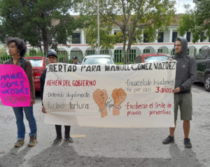Movilizaciones a favor de la liberación de presos políticos o indebidamente encarcelados, San Cristóbal de Las Casas, noviembre de 2023 © SIPAZ